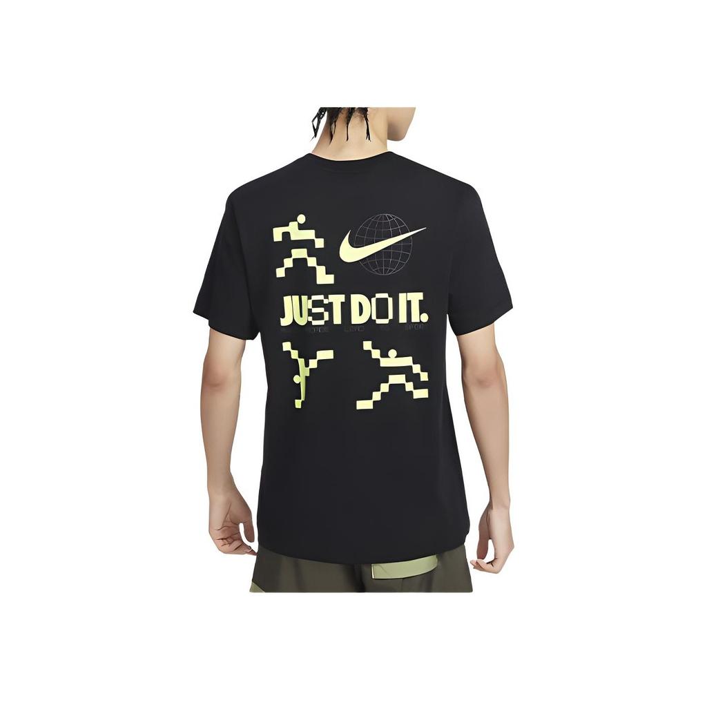 Nike Soft Lightweight Cotton Short Sleeve T-Shirt Men Tops Black FV3766-010