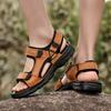 Summer New Men's Leather Sandals Lightweight and Comfortable Beach Shoes Retro Extra Large Outdoor Leisure Sports Sandals