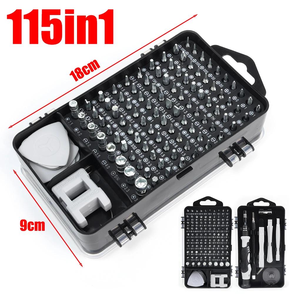 115 in 1 Precision Screwdriver Set Multi-bits Screwdriver Professional Electronics Repair Tool Kit for Laptop Phone Computer 115 in 1
