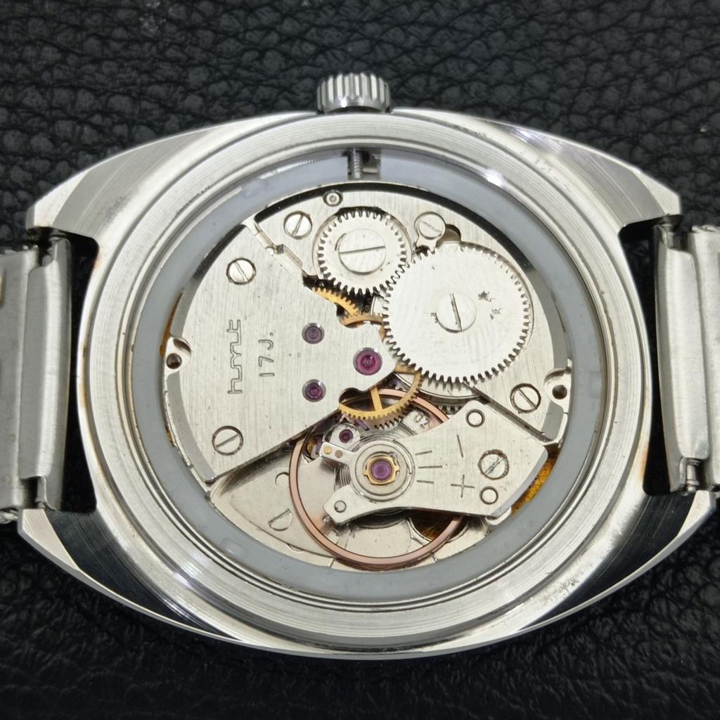 MECHANICKÉ NATAHOVACÍ VINTAGE HMT KOHINOOR INDICKÉ PÁNSKÉ HODINKY S MODRÝM CIFERNÍKEM a441027-4 HT-a441027