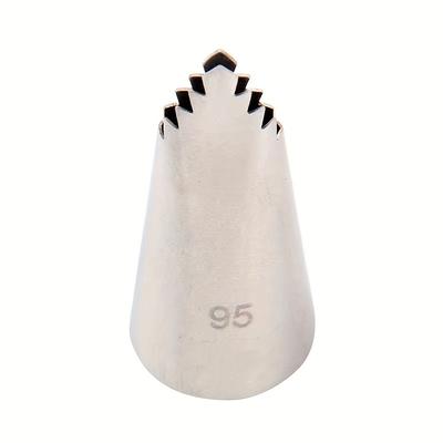 1pc Small Long Leaf Stainless Steel Piping Nozzle for Perfect Cookie and Cake Decoration - Ideal for Baking and Pastry
