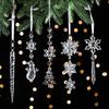 Christmas Transparent Ornament Snowflakes Simulation Fake Icicle Xmas Tree Pendant For New Year Decoration