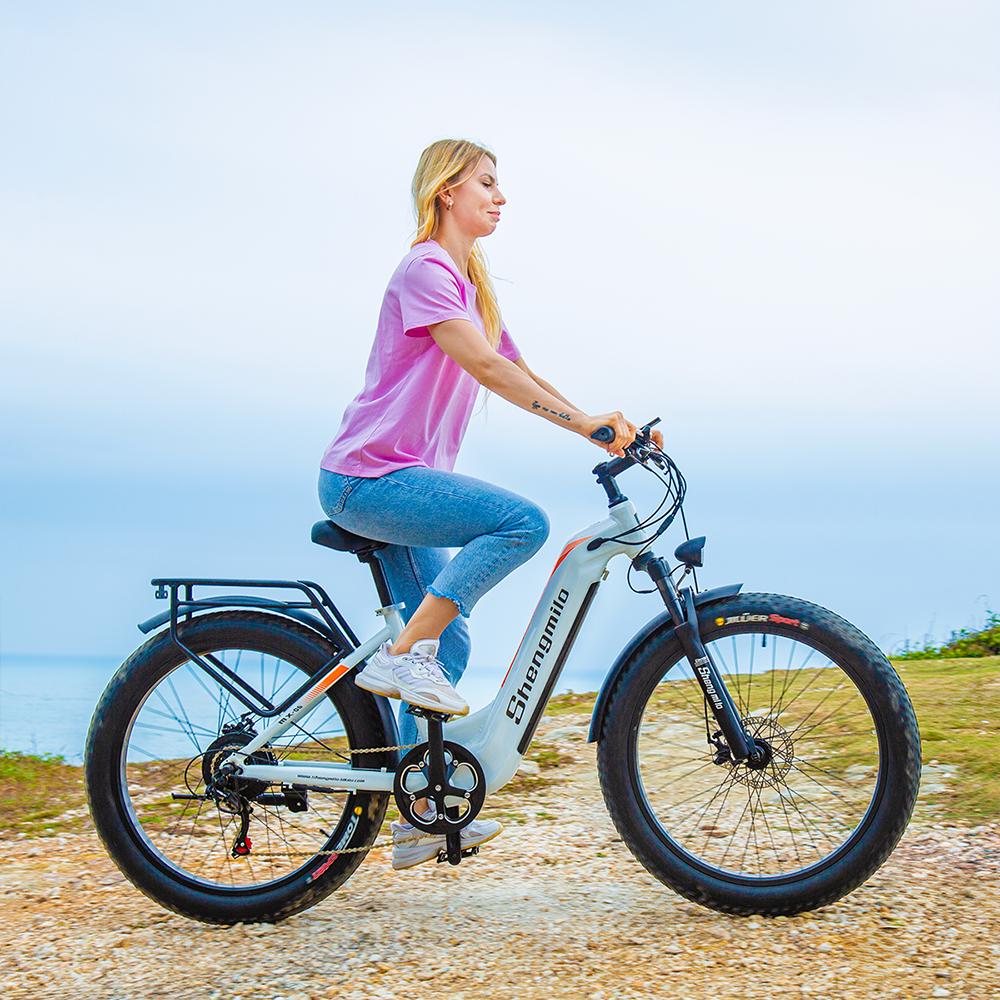 Shengmilo MX06 Electric Mountain Bike, 500W Motor, 48V 17.5Ah Samsung Battery, Hydraulic Disc Brakes, 26" Fat Tires, 42km/h Speed, 70km Range