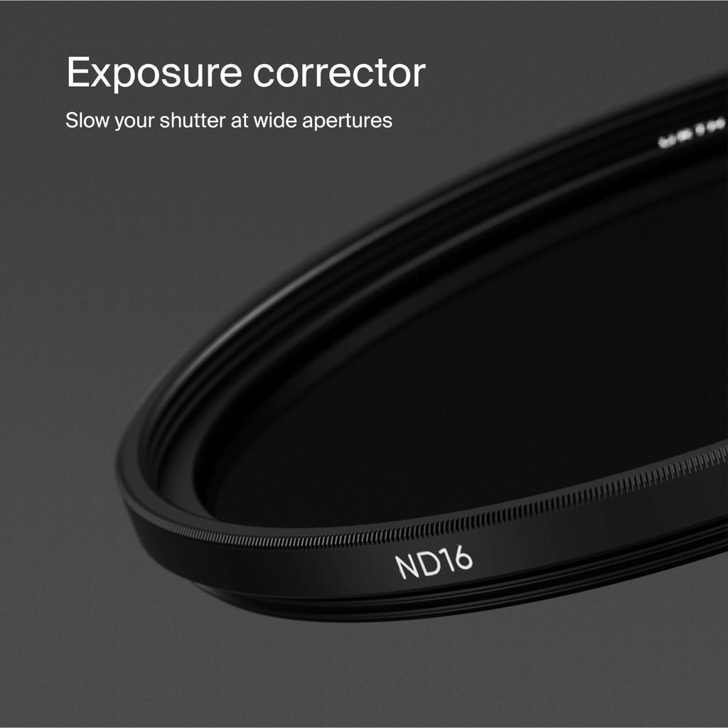Urth 39mm ND16 Lens Filter 4 Stop Fixed ND Lens Filter Transmittance 20 Layer Nano Optical Glass (Plus+) (High / Coating)