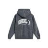 Li Ning Wade Series Letter Print Hooded Fleece Loose Pullover Long Sleeve Sweatshirt Men Sweatshirt Cold-Sand-Black AWDU015-5