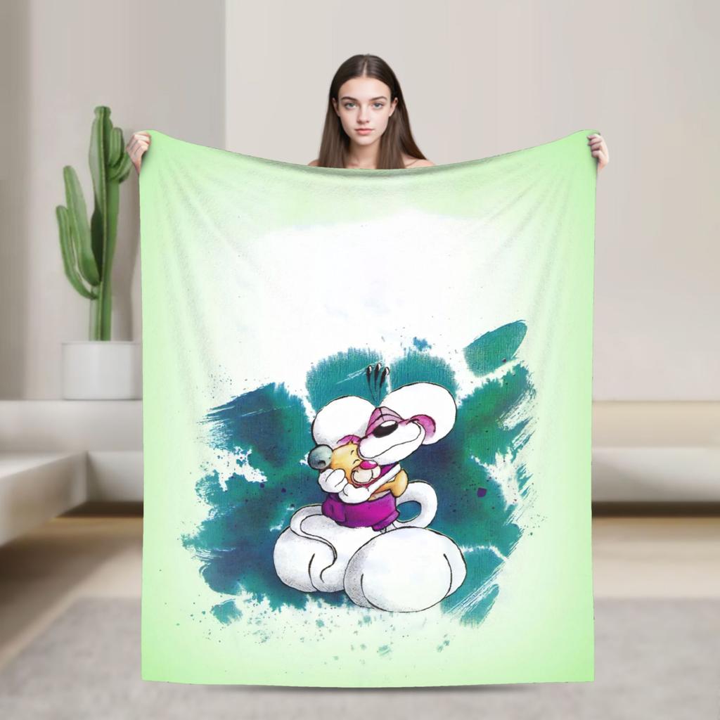 D-Diddles Blankets Flannel Diddl Catoon Soft Throw Blankets for Bedding Couch Bedroom Quilt