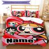 3pcs The Powerpuff Girls4 Cover Set - Personalized Name, HD Printed Bedding with 1 Cover and 2 Pillowcases - Perfect for Home Decor, Easy Care