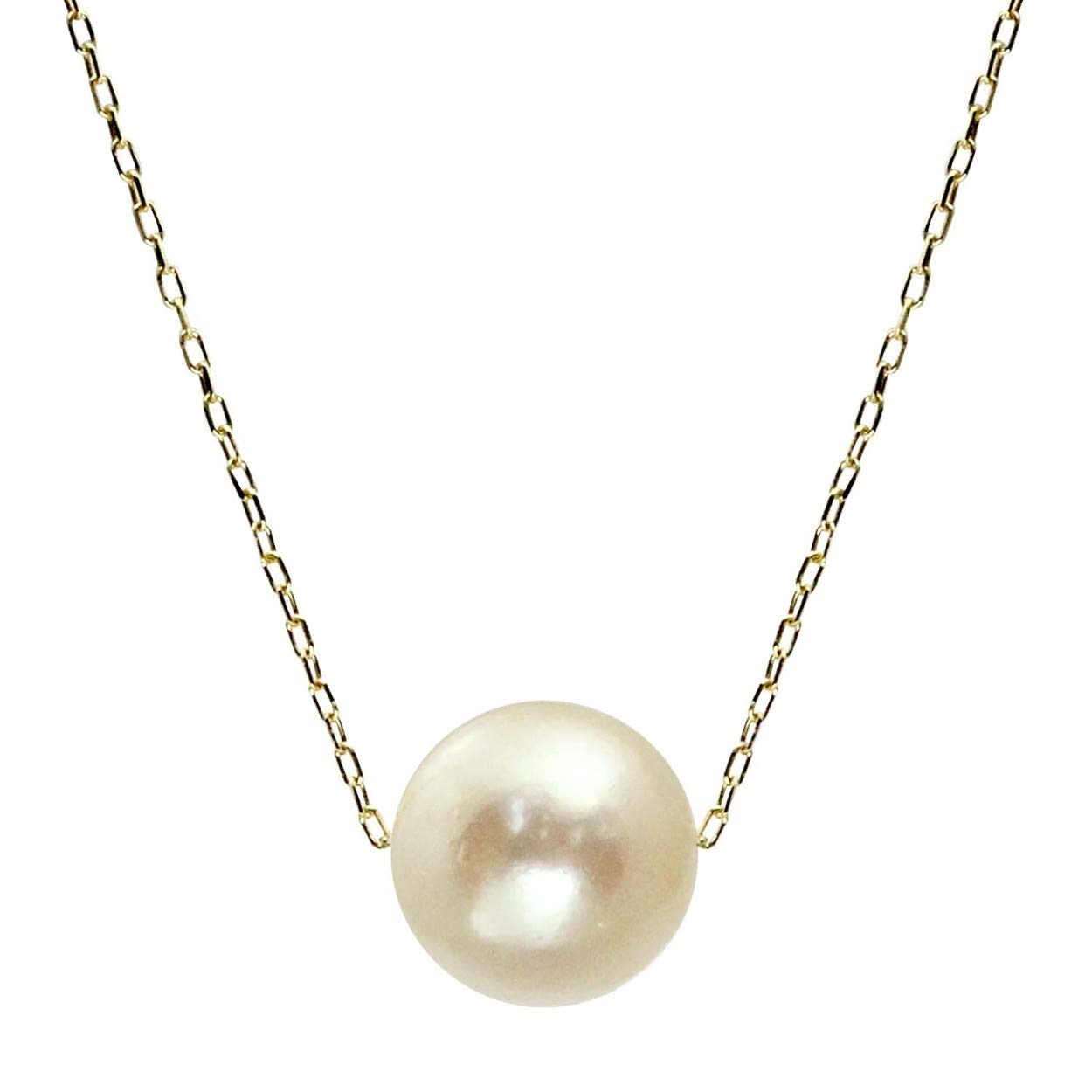 

Pearl 18K K18 Akoya Single Through Yellow [Sears] Necklace, Necklace, Pearl, Stone, Design, Gold, sp46-0002-yg