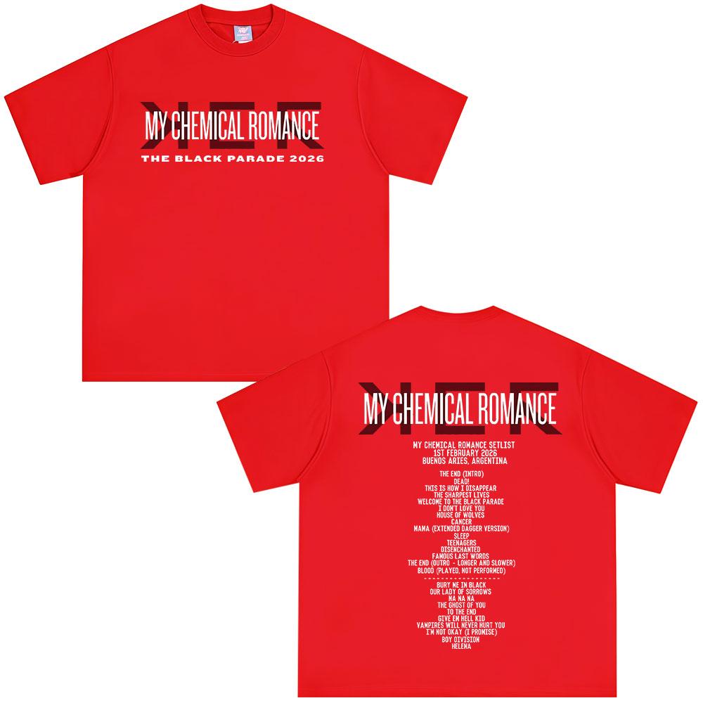 

The Black Parade 2026 Tour Tshirts Punk Rock Band My Chemical RoUnisexce Tshirt Unisexs Women Clothing Vintage T Shirt Streetwear S