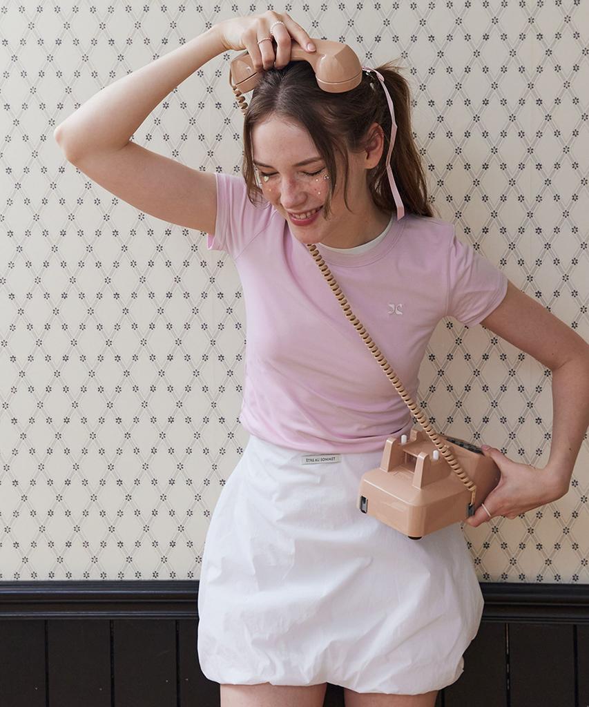 Etosome Balloon Mini Skirt (White)