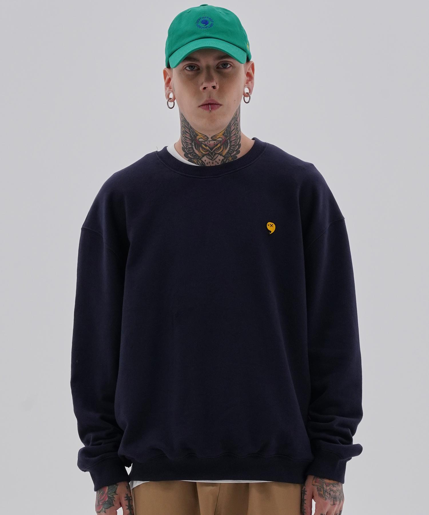 Upper Strop [Up9027] Comma Wappen Basic Sweatshirt Navy L