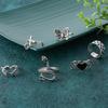 Bohemian Style Butterfly Exaggerated Bat Snake Shape Love Combination 6-piece Ring Set for Women