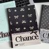 B5 Saddle-Stitched Korean-Style Journal - Polka Dot, Bow & Four-Leaf Clover Design for Students