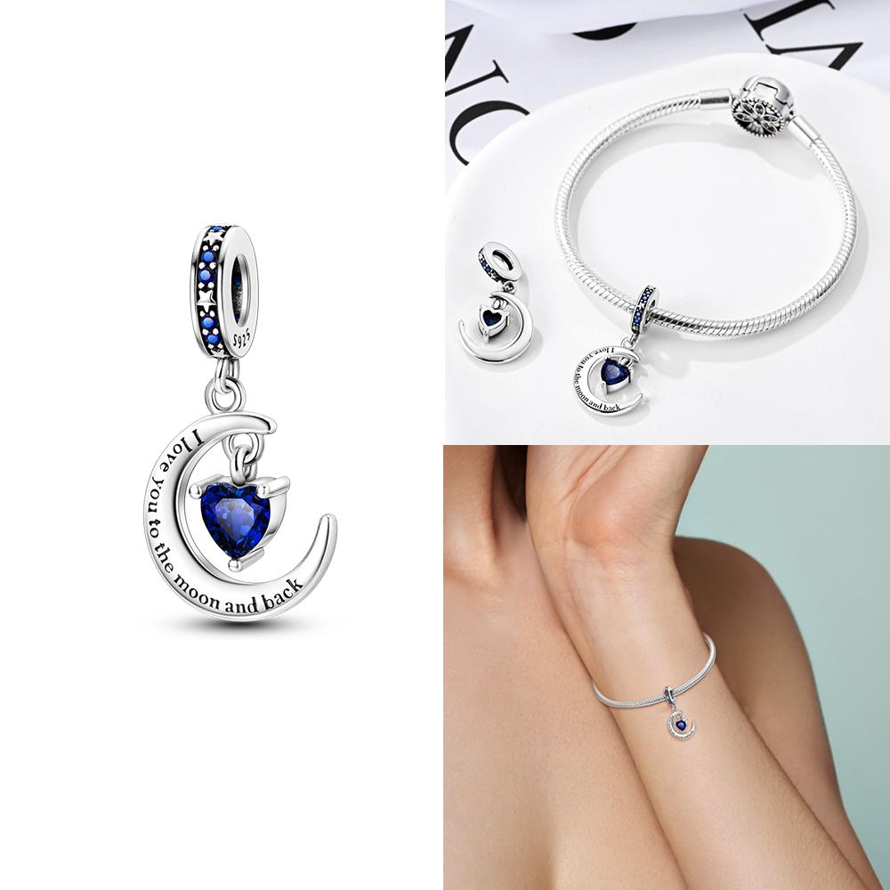 New Charms Bead Copper Pink Butterfly Luminous Firefly Dangle Fit Bangle Bracelet Necklace Diy Jewelry Women Gift