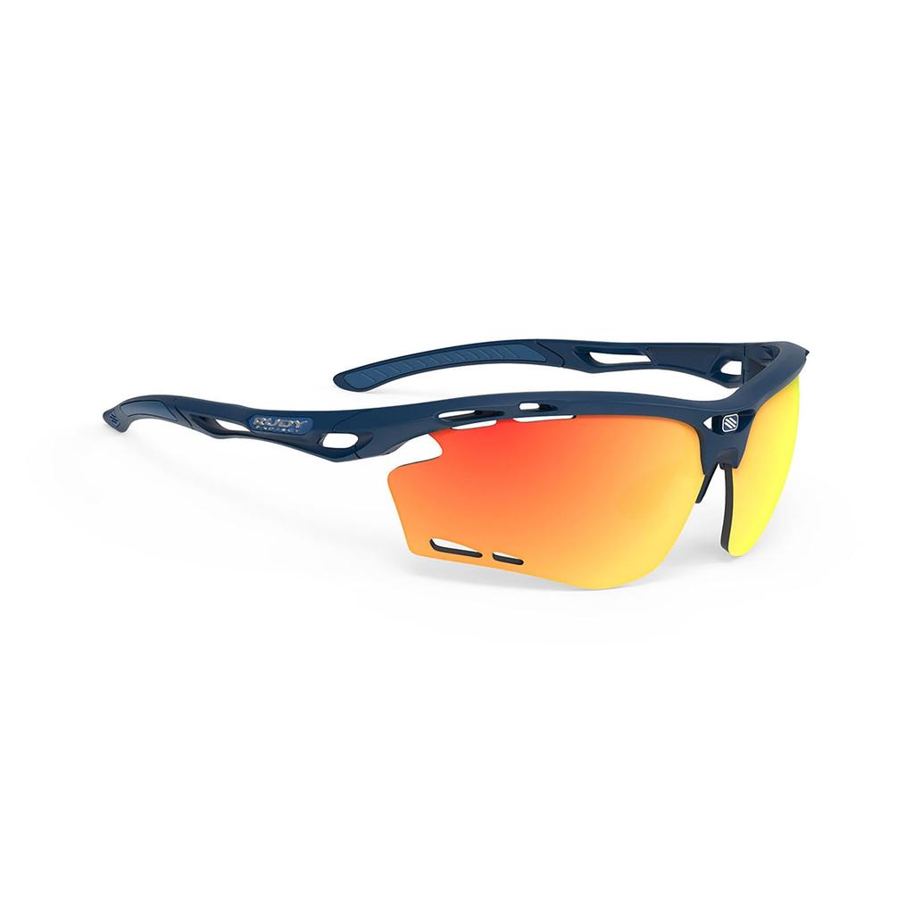 Rudy Project PROPULSE Sports Sunglasses for Road and Matte Frame Orange Cycling, Marathon, Jogging, Triathlon, Tennis, Baseball. Blue/Navy /