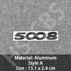 3D Black ABS Car Rear Trunk Emblem Front Hood Badge Stickers For Peugeot m 206 307 308 3008 207 208 407 408 508 2008 5008 Styling
