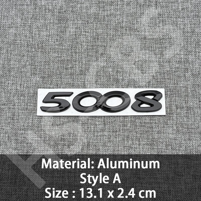 3D Black ABS Car Rear Trunk Emblem Front Hood Badge Stickers For Peugeot m 206 307 308 3008 207 208 407 408 508 2008 5008 Styling