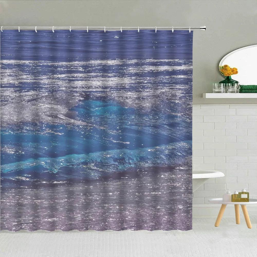

Water Ripple Shower Curtains For Bathroom Curtain Accessories Bath Waterproof Fabric Things The Showers Products Household Home W60H190(CM)-1 Pcs