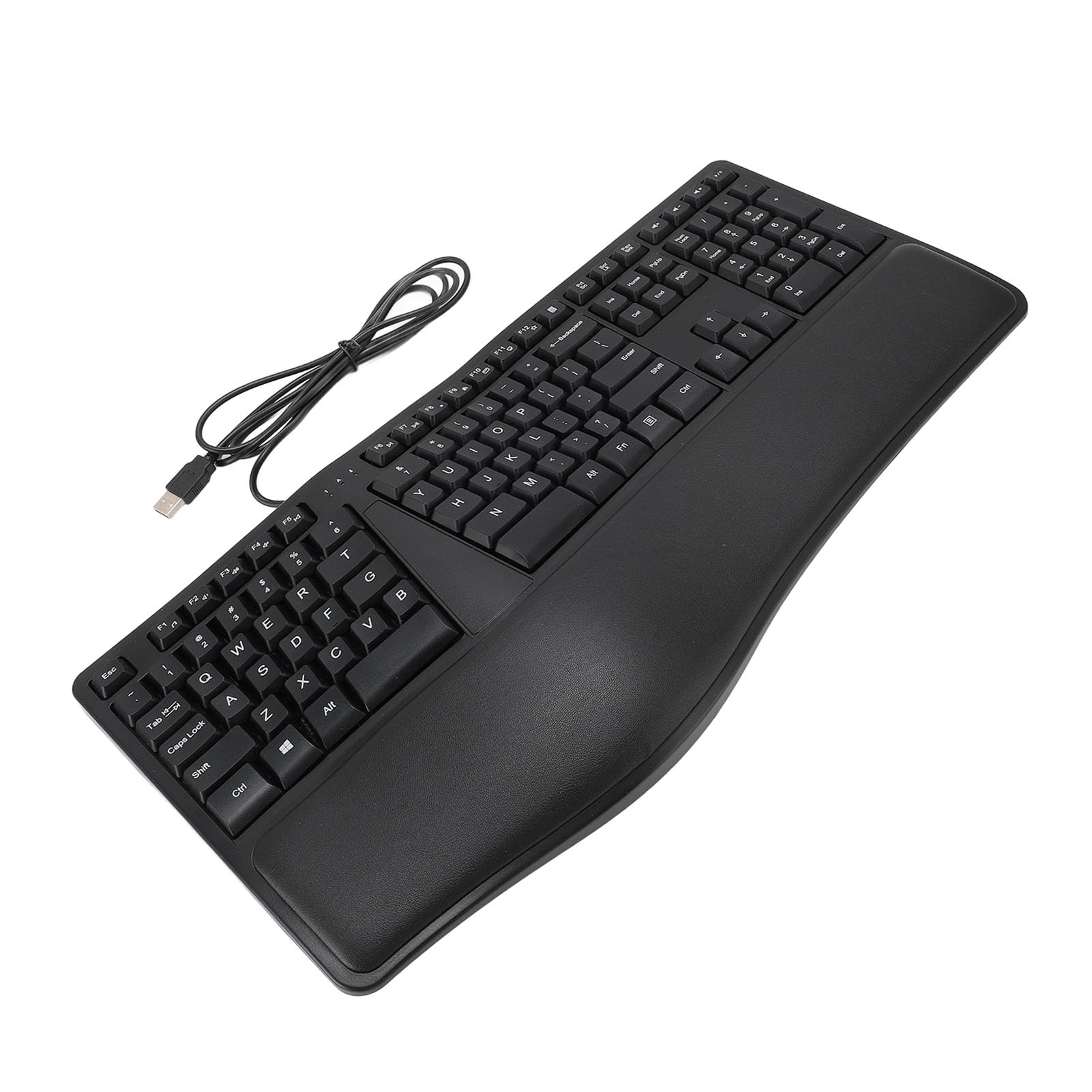 

USB Wired 110 Key Split Computer Keyboard USB Wired Keyboard for Laptop with 110 Keys Cable Type Comfortable Keyboard, 2.0 1.5m