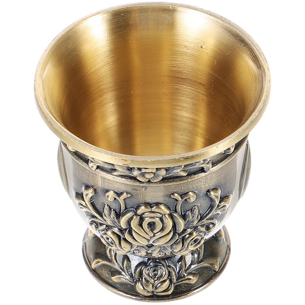 Zinklegierung Weinpokal Schnapsbecher Nachahmung Trinken Geprägt Vintage Tasse Schnapsbehälter Metall Teetasse Chinesische Teetasse Dekorativ