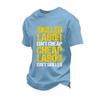 Men's Casual Loose Fit Short Sleeve T-Shirt Labor Day Graphic Printed Crew Neck Comfortable Workwear Top