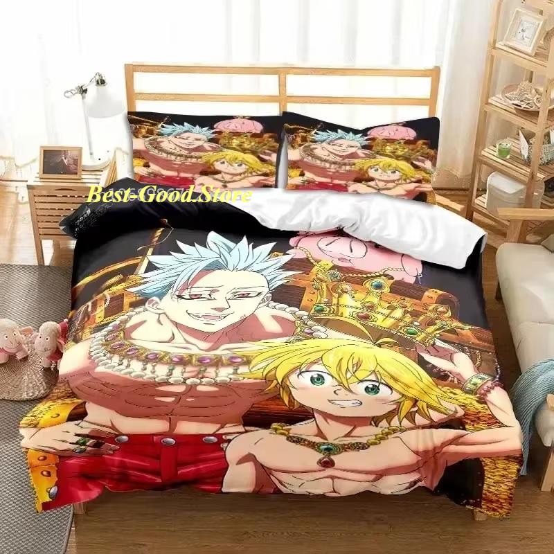 

3D The Seven Deadly Sins All Season Twin Bedding Set Comforter Set Bed Duvet Cover Double King Comforter Cover 70x133cm 2pcs