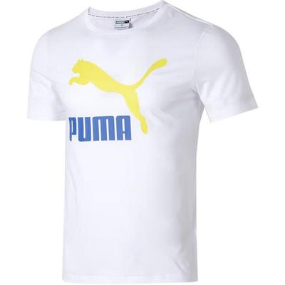 Letter Logo Printed Outdoor Casual Breathable Sports Short Sleeve T-Shirt Men Tops White 621980-57