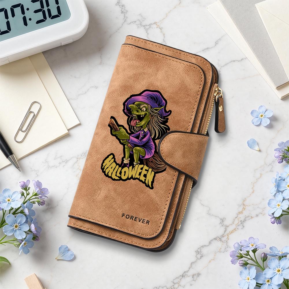 Halloween Witch Purse Fashion Ladies Casual Wallet Portable Card Holder Forever Style