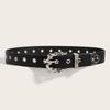 Star Eye Rivet Studded Belt For Men and woman Gothic Pin Buckle Fashion Casual Punk Pu Leather Waistband Y2K Hip Hop Jeans Belt
