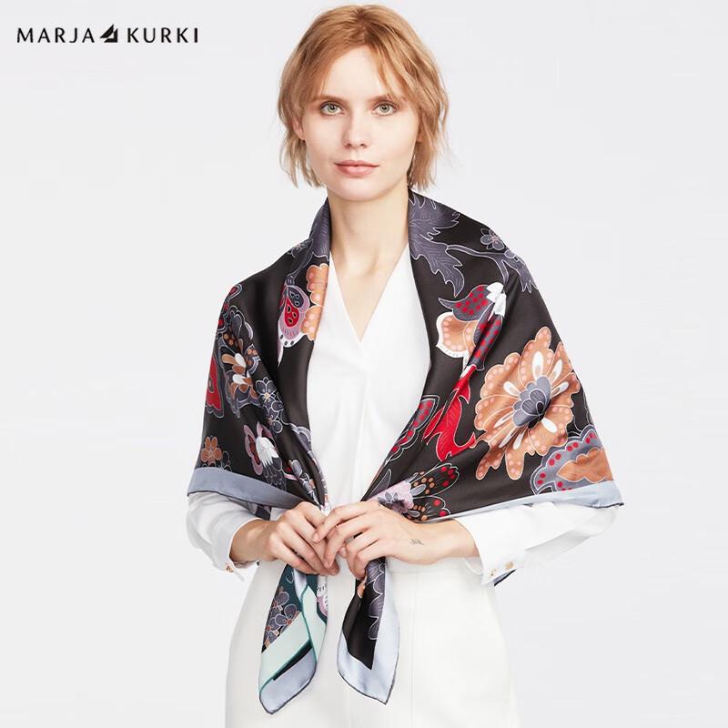 MARJA KURKI Women's Night Garden Double-Sided Silk Scarf