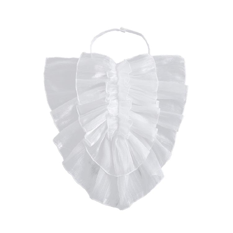 Fashion Jabot Spread Lapel Detachable Layered Flouncing Collar French Design For Dresses Blouses Effortless