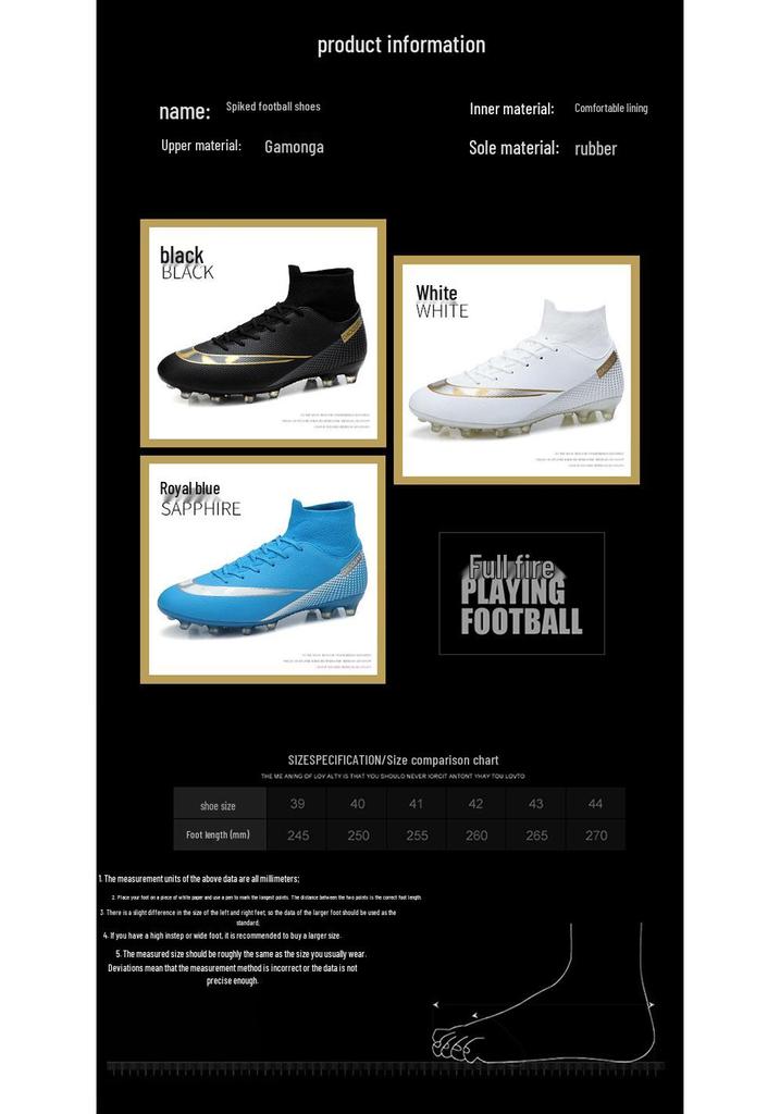 Xiyin High-Top Breathable Football Futsal Shoes with Long/Multi Studs