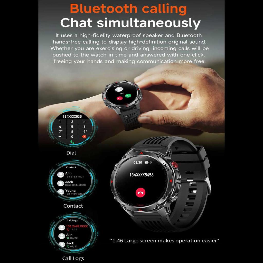 2026 New GPS Map Navigation Smart Watch Men Women Amoled Screen 3ATM Waterproof Sport SmartWatch Compass NFC BT Call Watches Men