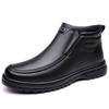 Men's Velvet-Inside High-Top Warm Slip-On Leather Shoes