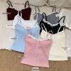 Spring Ribbed Cotton Doll Collar Lace Camisole - Slim Fit, Versatile Fashion Top