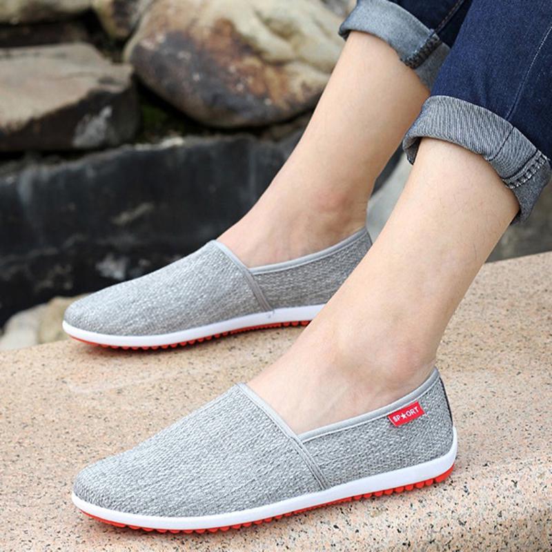 YG Summer Men Loafers Weave Breathable Comfort Hemp Casual Shoes  For Man