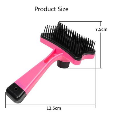 Pet Brush Automatic Plastic Shedding Hair Remove Tool Dog Cat Loose Hair Comb