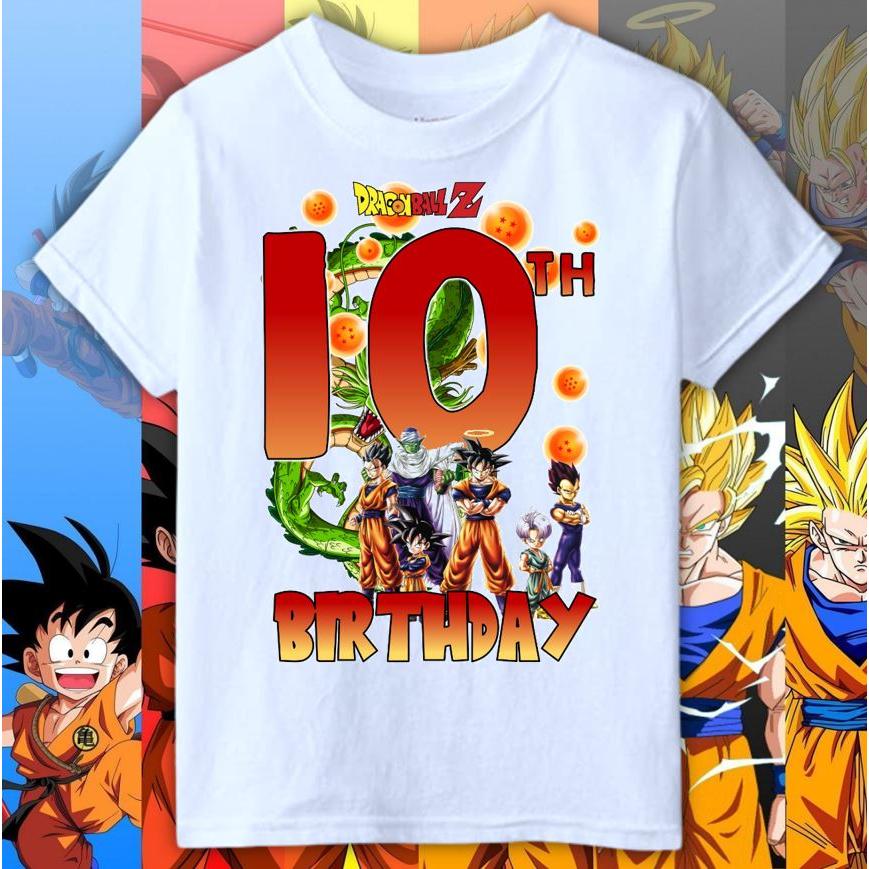 2026 Summer New Dragon Ball BIRTHDAY Kids Shirt Boy Girl Tshirt 012 Years Old Fashion Casual Y2K Shortsleeved Trendy Clothing