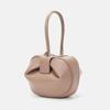 Genuine Leather Spherical Small Tote Bag For Women  Trend Designer Evening Purse Top Handle Ladies Handbags