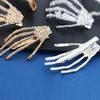 Korean Harajuku hand grab hairpin female duck bill clip rhinestone edge clip metal hairpin clip back head top clip