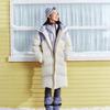 Skechers Windproof Waterproof Oil Stain Resistant Simple Fashion Letter Hooded Puffer Jacket Unisex Outerwear Cotton-Candy-White L424U184-0074