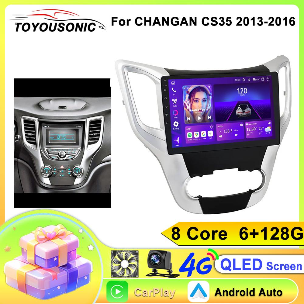 Car Radio Android 13 For Changan CS35 2013 - 2017 Carplay Multimedia Vehicle Monitor Lettore Screen TV Navigation Stereo