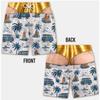 Funny Funny Fake Two Piece 3D Printed Men Beach Shorts Drawstring Loose Casual Short Pants Summer Hawaiian Holiday Swim Trunks