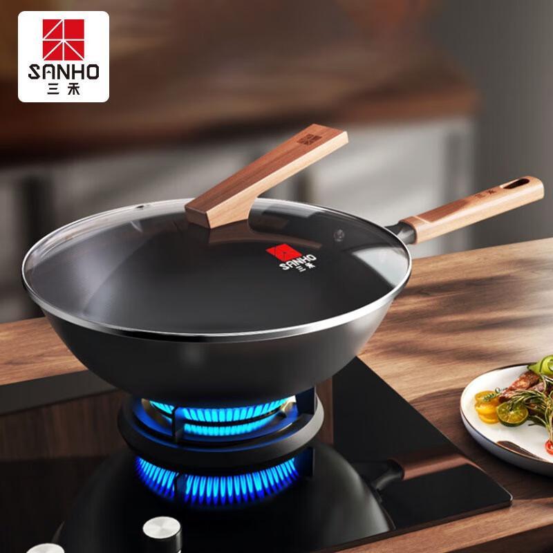 Sanhe Refined Iron Round Bottom Wok