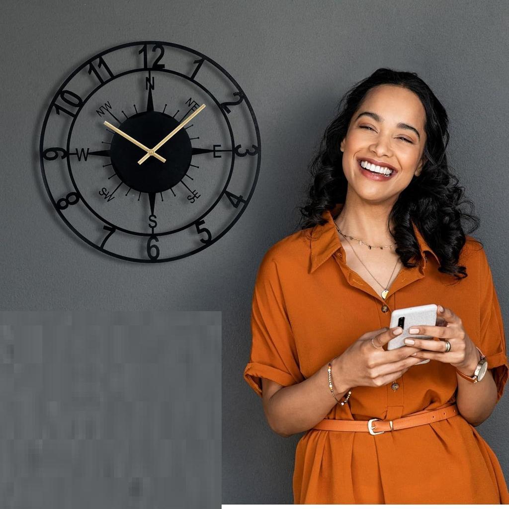 Wall Clock for Home, Office, Living Room, Bedroom, Kids Room and Kitchen (40 X 40 Cm) | Big Size Stylish Latest Home Decor | (Battery Included)