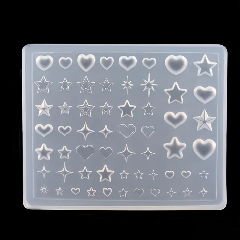 3D Silicone Nail Art Mold Heart Star Geometric Nail Art DIY Transparent Manicure Template For UV Gel Polish Decoration Tools