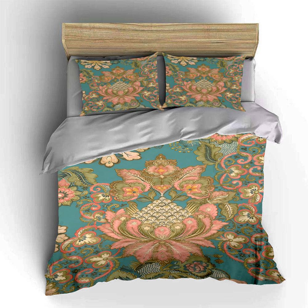 Floral Motifs with Paisleys. Bedding Sets Duvet Cover Sets Duvet Covers Pillowcases(1 * Duvet Cover 2 * Pillowcases, Without Duvet Insert)