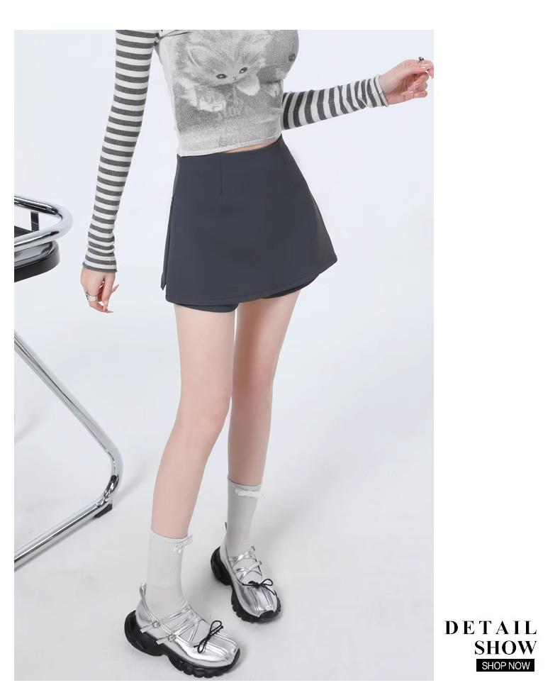 2025 Women's High Waist Black Bodycon Midi Skirt with Side Slit – Spring/Summer Hot Style Suit Shorts