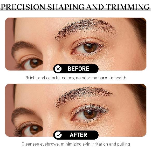 Eyebrow Scissors for Women,Eyebrow Scissors with Comb,Stainless Steels Eyebrow Trimmer Scissors and Cleaning Brush Eyebrow Trimming Kit for Women Men