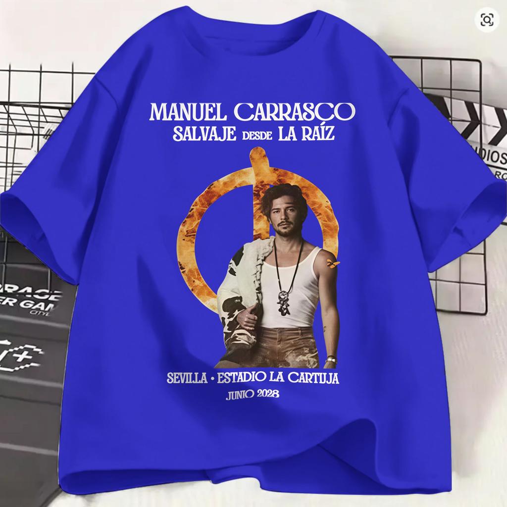 Unisexuel Carrasco Cotton T Shirt For Unisex Beach 2026 Salvaje Tour Awesome T Shirts O Neck Fashion Tees Plus Size Loose Clothing